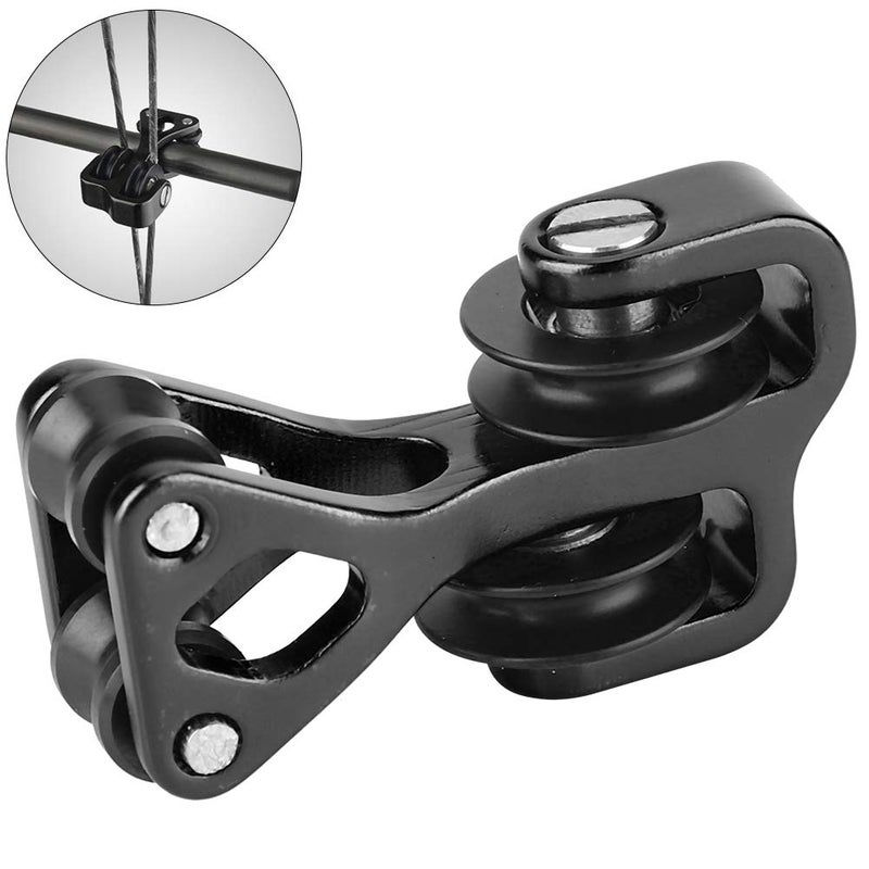 Tihebeyan Aluminium Alloy Archery Cable Slide, Bow Splitter Compound Roller Glide for Hunting, Glide Separator (Black) - Image 2